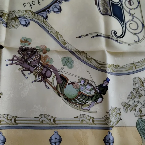 Hermes J Abadie Plumes et Grelots Silk Scarf - Picture 11 of 17